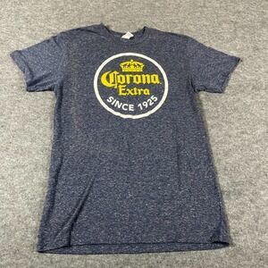 Corona T Shirt Adult Small Blue Lightweight Corona Extra Beer Lime Mexican Party
